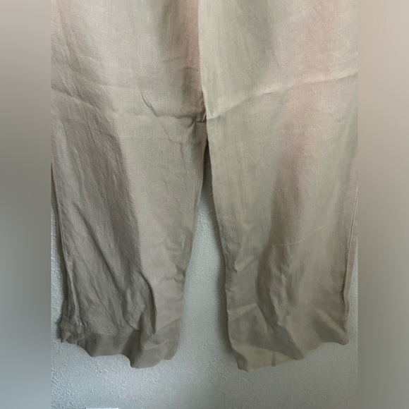 NWOT, Michael Kors Linen Khaki Slacks High Waisted Pockets Women’s Size 6 Pants - Picture 9 of 16